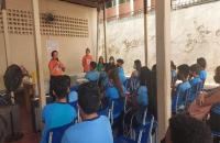 Desembargadora Zuila Dutra profere palestra para os alunos da escola Waldemar Ribeiro