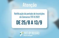 Arte na cor azul clara com informações sobre o período de inscrição