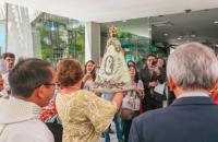 Parte de trás do manto da Imagem Peregrina de Nossa Senhora de Nazaré