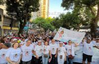 Ministro, desembargadores, juízes, voluntários e padrinhos no Pelotão do Círio 2022