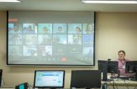 Imagem de uma chamada de vídeo no curso telepresencial do Horus