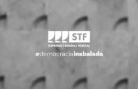 Fotografia preto e branco da campanha do STF Democracia inabalada