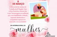 Arte gráfica em homenagem ao Dia da Mulher