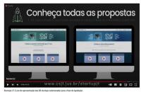 Print da tela da live do CSJT que divulgou os 20 projetos selecionados no Programa Startups