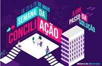 Arte gráfica da Semana Nacional da Conciliação