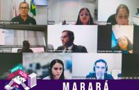 Print da tela da audiência virtual da Vara do Trabalho de Marabá