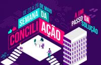 Arte Gráfica em fundo roxo.