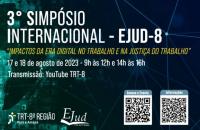 Arte gráfica com fundo azul e verde com padrões remetentes a tecnologia. 