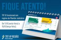 Arte gráfica na cor azul que traz ao lado direito um calendário indicando as datas dos feriados 11 e 15 de agosto
