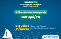 Arte gráfica em azul escuro, com detalhes em tons de verde, amarelo e branco. 