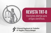 Arte gráfica nas cores cinza e vermelho com letras brancas. Á esquerda a imagem da deusa da justiça Themis em tom de cinza. 