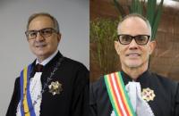 Desembargadores Paulo Roberto Ramos Barrionuevo (esquerda) e Marcus Augusto Losada Maia (direita). (Foto: TRTs 23 e 8)