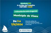 Imagem 1 - Arte gráfica com as datas da Itinerância em Viseu e o endereço. Imagem 2 - Arte gráfica com os serviços oferecidos.