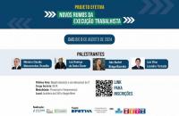 #ParaTodosVerem: Arte Gráfica nas cores branco, azul e verde. Na parte superior, o texto: Projeto EFETIVA. Novos rumos da Execuç