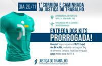Arte gráfica com a imagem de uma camisa de corrida e informações contidas no texto.