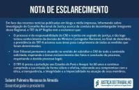 Arte gráfica na cor azul com o título nota de esclarecimento