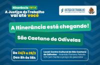 arte gráfica nas cores azul e branca com as informações da itinerância