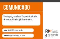 Término: 15 de abril de 2025, às 15h50 (terça-feira) #ParaTodosVerem: Arte nas cores laranja e branca. Mais da metade da arte é 