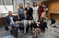 Foto dos gestores que participaram do encontro entre o TRT8 e o TRT18, em Goiás.