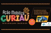 ParaTodosVerem: Arte gráfica na cor com fundo preto. No card, o texto: Ação mobiliza Cariaú. De 16 a 18 de junho - Das 8h às 22h
