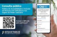 Arte colorida com informações sobre a consulta pública.
