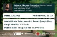 Arte gráfica em fundo verde. No canto superior esquerdo, está a foto do instrutor do curso  Ao lado da foto,as informações que e