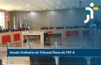  Arte gráfica contendo a frase Sessão Ordinária do Tribunal Pleno
