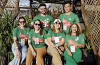 #paratodosverem: Foto em ambiente aberto com os participantes na oficina imersiva na ilha do combu 