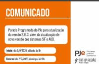 #ParaTodosVerem: Arte nas cores laranja e branca. Acima, alinhado à esquerdo, o texto "Comunicado" em branco e em letras garrafa