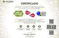  Imagem do Certificado do TRT-8 de Compensação de Carbono durante o evento FestLabs e Verdemocracia
