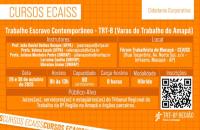 Arte gráfica com fundo na cor laranja, contendo as informações do curso, como por exemplo: nome dos instrutores, data, etc