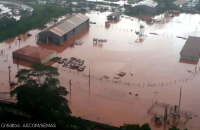 Imagem com alagamento na cidade de Abaetetuba