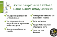 Arte com um checklist de como economizar.