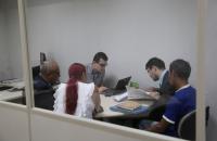 Na foto, partes participam de audiência de conciliação no Cejusc Belém.