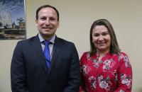 Diretor Geral do TRT8 e a diretora da EGPA