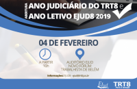 imagem em tons azuis e pretos com título do evento e dados com data, local e hora.