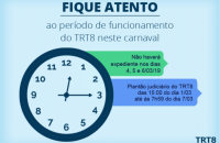 imagem de um relógio indicando os dias e horas do carnaval.