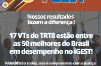 arte divulgando os bons resultados do TRT8 no igest