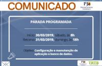 Arte informando data e hora do serviço.