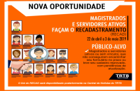 arte com as informações sobre o novo prazo para recadastramento