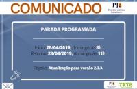 Arte em tons de azul, divulgando a data e hora do serviço.