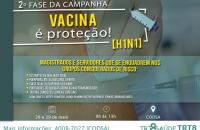 Arte verde de campanha de vacinação 