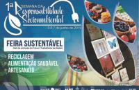 Arte com informações da Feira sustentável do empreendedor