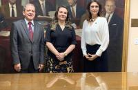 Diretor-Geral, Presidente do TRT8 e nova Assessora de Comunicação do Tribunal.