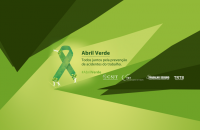 Arte colorida do projeto Abril Verde