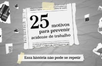 Arte com Colagens sobre o trabalho seguro 