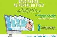 Arte em fundo verde destacando canais de comunicação que o usuário pode acessar para falar com a Ouvidoria do TRT8.
