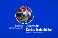 arte com globo e bandeiras de todos os países e informações do evento