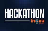Arte azul do Hackathon Inova TRT-SC
