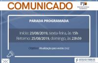 informações sobre a indisponibilidade 